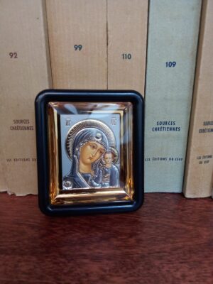 Väike lauaikoon, Jumalaema (1) (ca 7 x 6 cm)