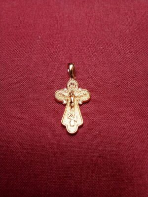 Metallist rist (kuldne, kivikestega)