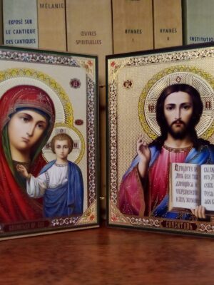 Kristuse ja Jumalaema kaksikikoon (ca 12,2 x 10 cm)