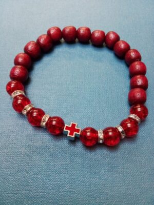 Palvehelmed-käevõru (punane)