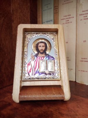 Kristuse kokkupandav lauaikoon (ca 12,5 x 8 cm)