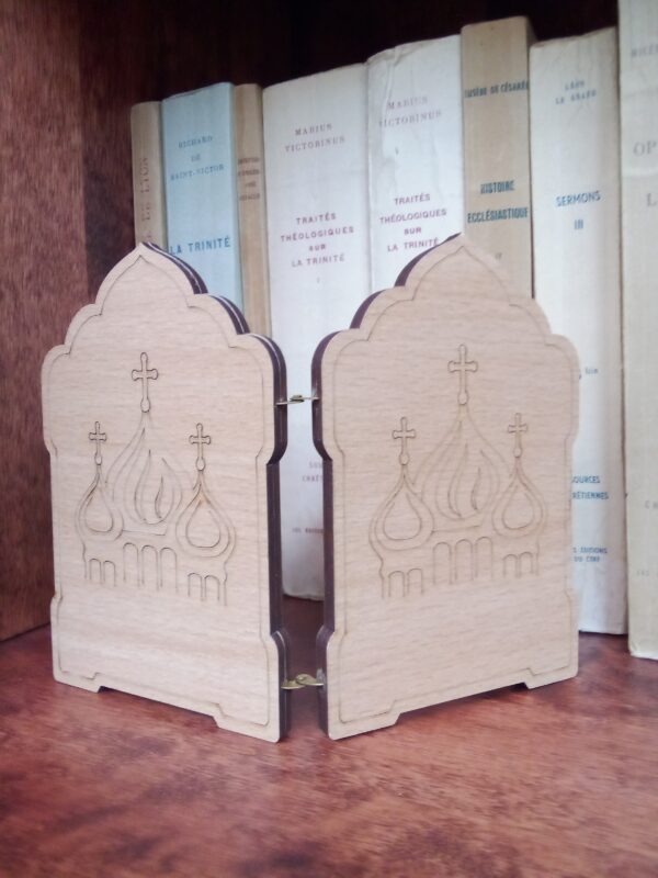 Kristuse ja Jumalaema kaksikikoon (kaunistustega), ca 12 x 7,5 cm - Image 2