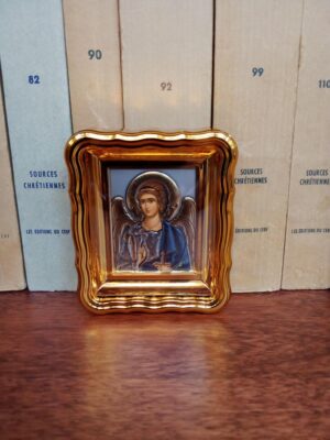 Väike kaitseingli ikoon (kuldse raamiga, ca 7 x 6 cm)