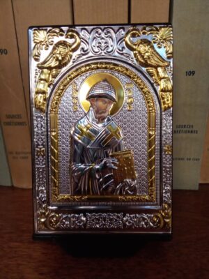 Püha Spiridoni ikooniga kinkekarp (ikoonitahvli mõõtmed ca 10,5 x 7 cm)