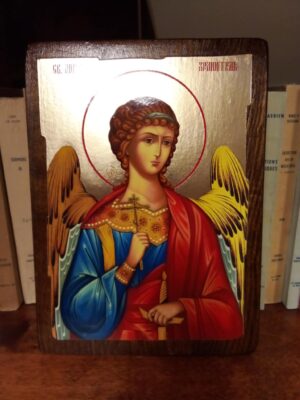 Kaitseingli ikoon (puit, ca 23 x 17 cm)