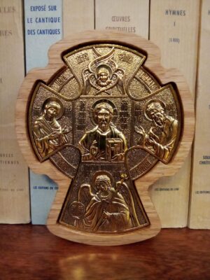 Metallist rist (kuldne, ca 13 x 10,5 cm)