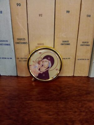 Jumalaema ikooniga tabletikarp I (läbimõõt ca 5 cm)