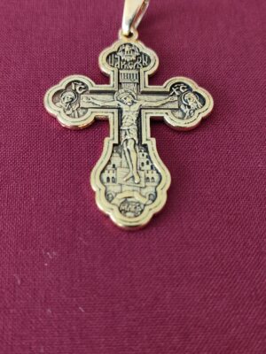 Metallist rist (kuldne, ca 5 x 3,8 cm)